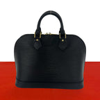 Louis Vuitton Vintage Alma Epi Leather Mini Boston Bag Noir Black