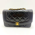 Chanel Diana 22 Quilted Chain Shoulder Black Lambskin Bag