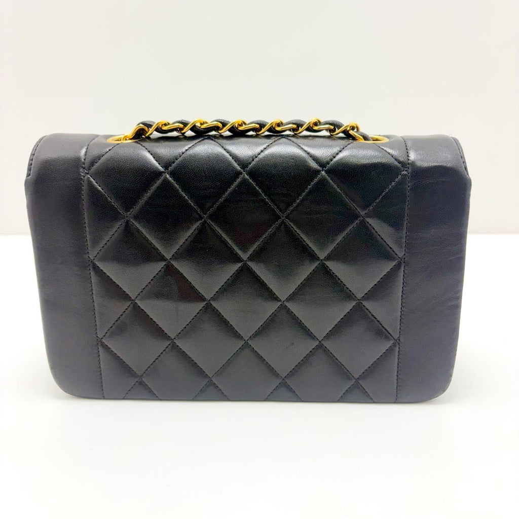 Chanel Diana 22 Quilted Chain Shoulder Black Lambskin Bag — view 2