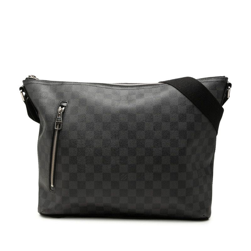 Louis Vuitton Damier Graphite Mick MM Black Leather Crossbody Shoulder Bag