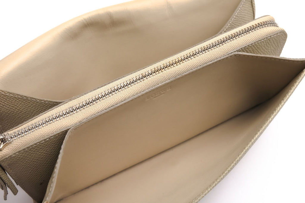 Loewe Wallet Leather Beige Anagram Continental with Coin Purse Bifold — view 8