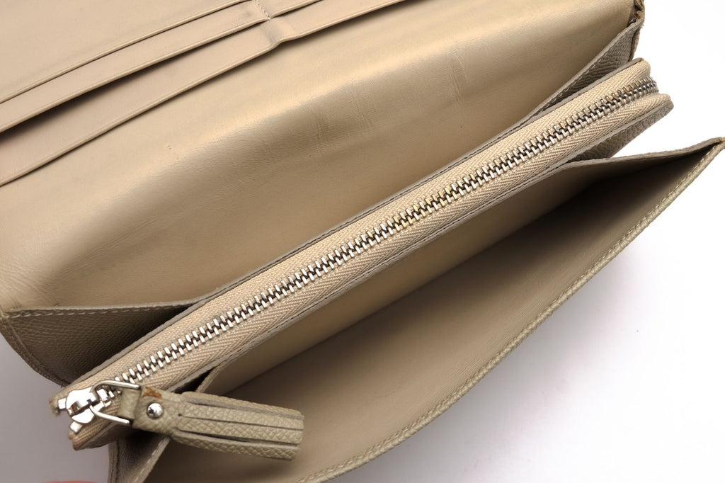 Loewe Wallet Leather Beige Anagram Continental with Coin Purse Bifold — view 6