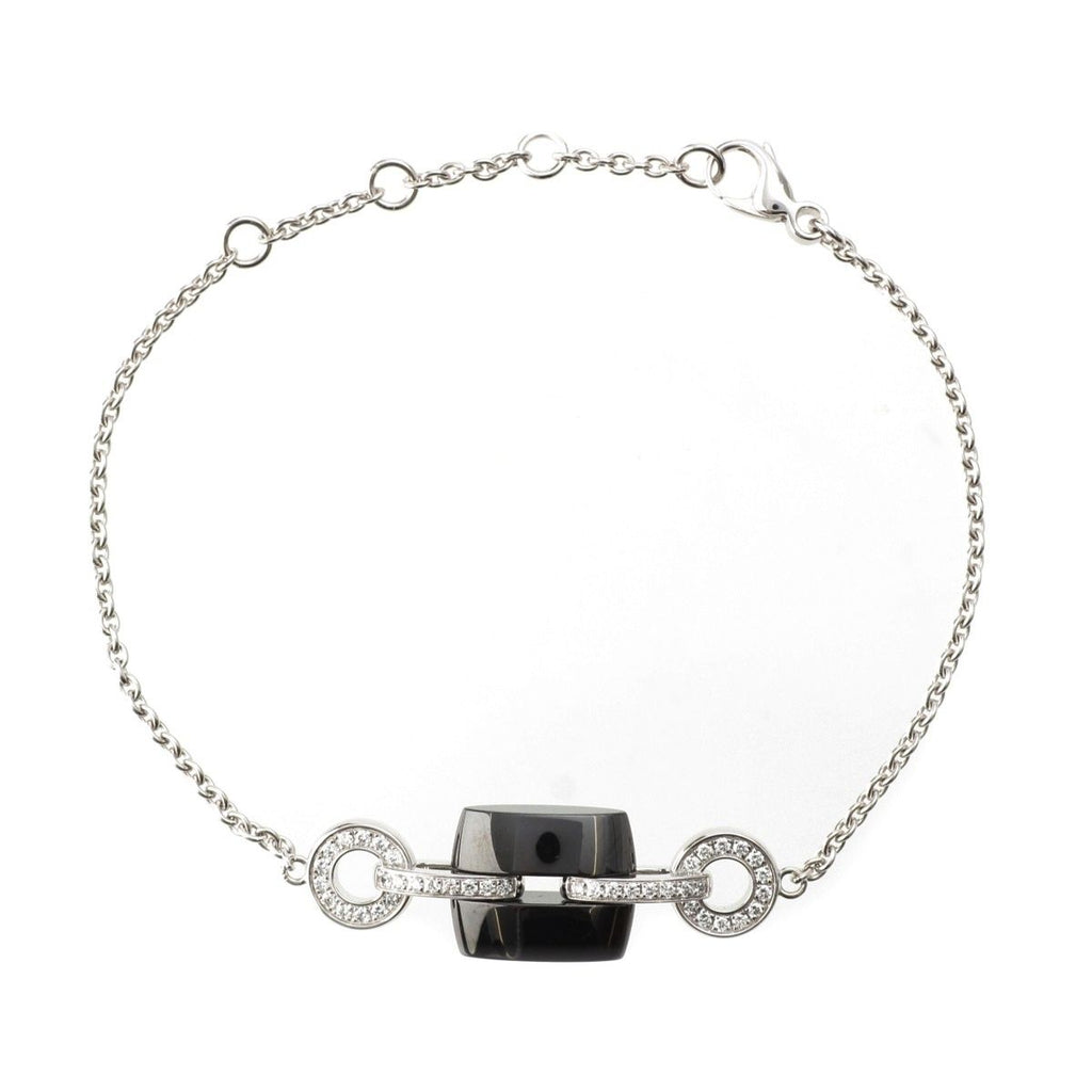 Chanel Ultra Diamond Ceramic Bracelet 18K White Gold Black