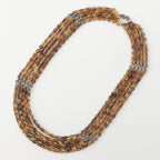 Hermes Manchette Mayon Buffalo Horn Chain Necklace Natural Silver — view 2