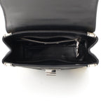 Prada Lizard Nylon 2-Way Turnlock Shoulder Handbag Black White — view 6