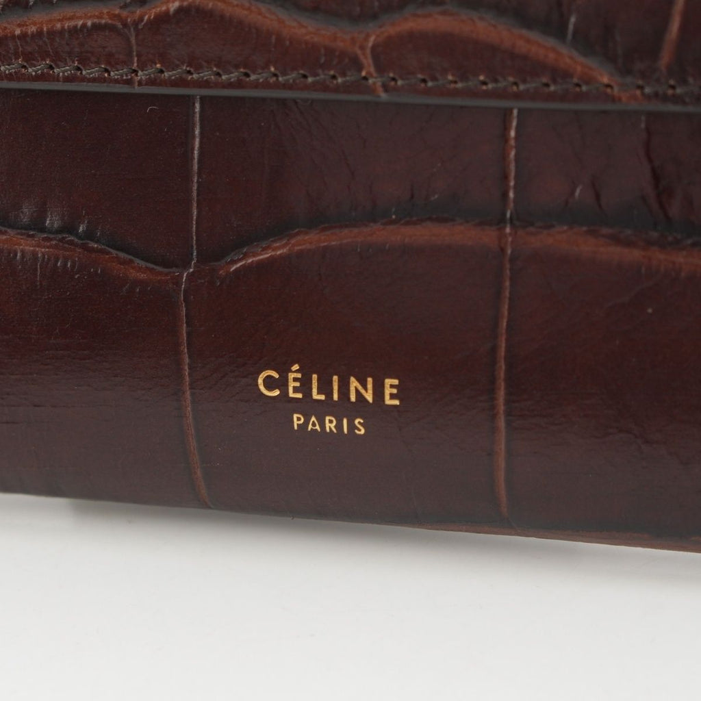 Celine Calfskin Clutch Brown — view 5