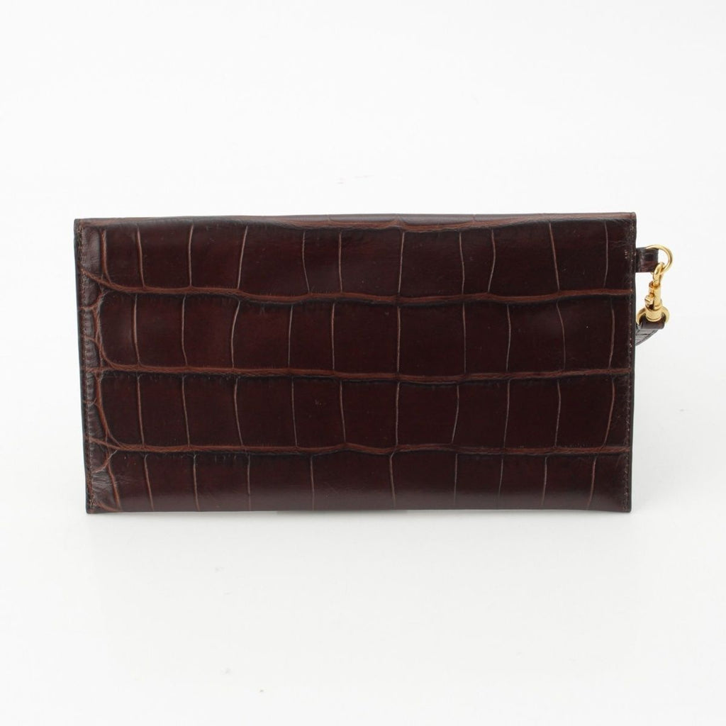 Celine Calfskin Clutch Brown — view 2