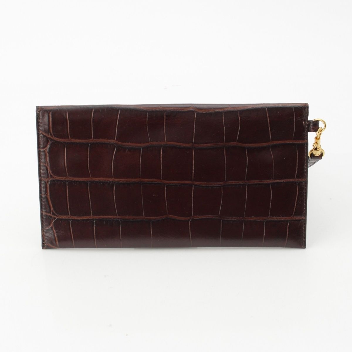 Celine Calfskin Clutch Brown — view 2