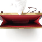 Celine Clasp Mini Leather Shoulder Bag Bordeaux — view 6