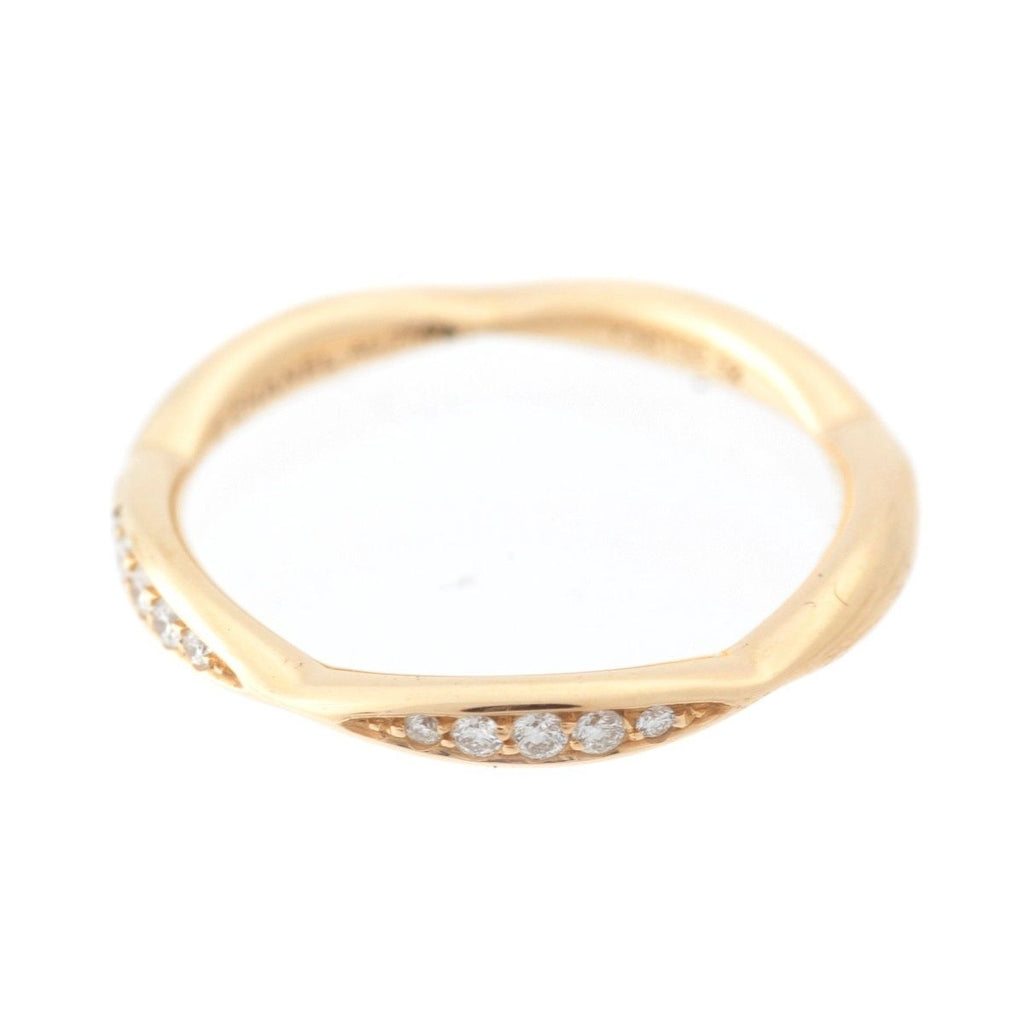Chanel Camellia Collection Half Eternity Diamond 18K White Gold Ring