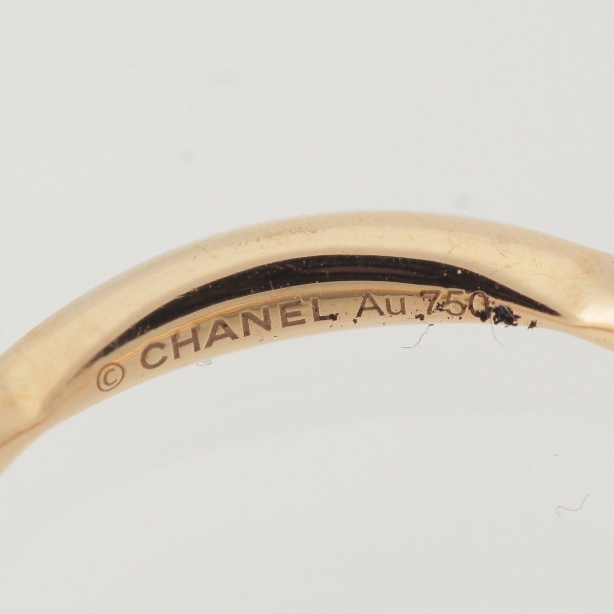 Chanel Camellia Collection Half Eternity Diamond 18K White Gold Ring — view 8