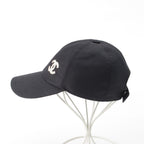 Chanel Cotton Metal CC Logo Cap Hat Black White — view 3