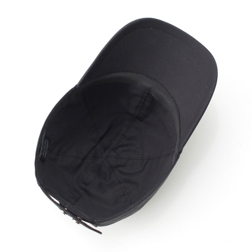 Chanel Cotton Metal CC Logo Cap Hat Black White — view 5