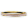Hermes Enamel Bracelet Extra Fan Uni Rose Kander Yellow Gold Light Pink Bangle