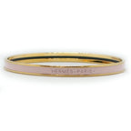 Hermes Enamel Bracelet Extra Fan Uni Rose Kander Yellow Gold Light Pink Bangle