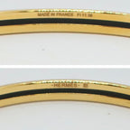Hermes Enamel Bracelet Extra Fan Uni Rose Kander Yellow Gold Light Pink Bangle — view 4