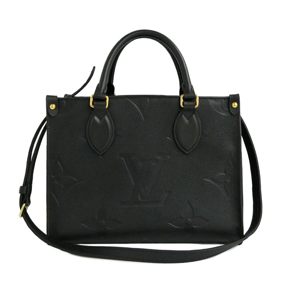 Louis Vuitton On The Go PM Noir Monogram Empreinte Tote Bag 2-Way