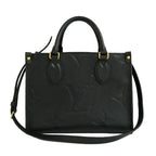 Louis Vuitton On The Go PM Noir Monogram Empreinte Tote Bag 2-Way