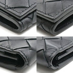 Bottega Veneta Intrecciato Billfold Wallet Black — view 6