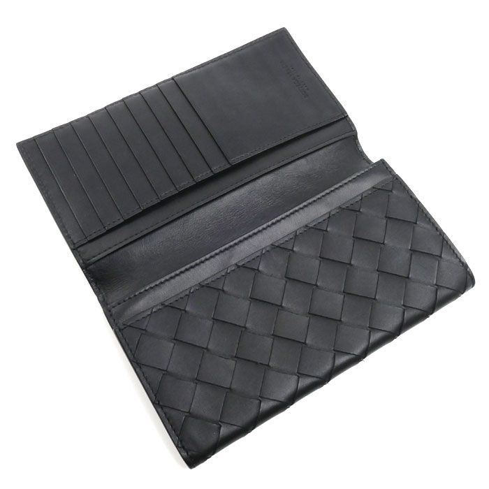 Bottega Veneta Intrecciato Billfold Wallet Black — view 4