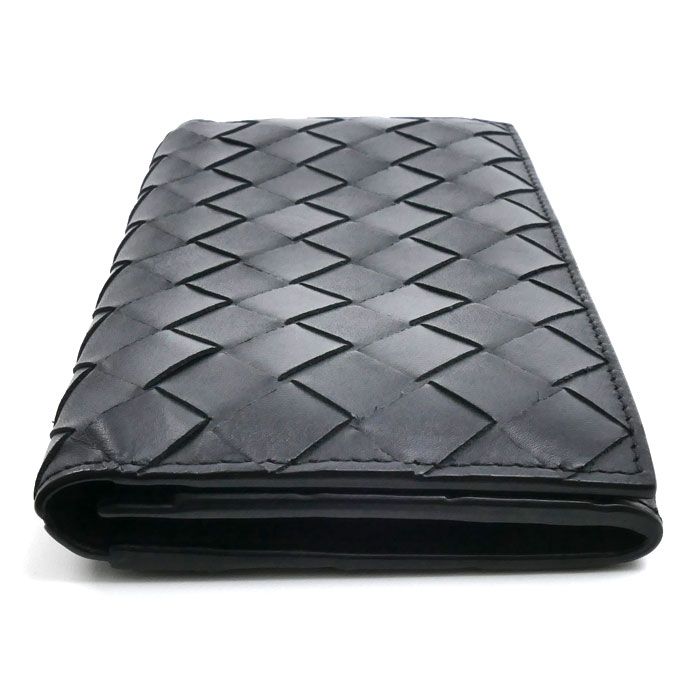Bottega Veneta Intrecciato Billfold Wallet Black — view 3