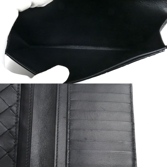 Bottega Veneta Intrecciato Billfold Wallet Black — view 5