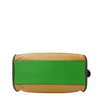 Loewe Bag Handbag Olo Anagram Leather Beige Green Handle Two-tone — view 3