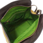Loewe Bag Handbag Olo Anagram Leather Beige Green Handle Two-tone — view 6