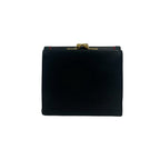 Gucci Sherry Line GG Logo Leather Kiss Lock Bifold Wallet Mini Coin Purse Black — view 2