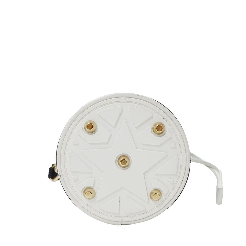 Dior 2-Way Shoulder Bag Leather Vibe Micro Navy White Handle Crossbody Casual — view 3