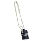 Dior 2-Way Shoulder Bag Leather Vibe Micro Navy White Handle Crossbody Casual — view 5