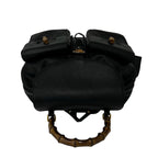 Gucci Vintage Bamboo Leather Backpack Black — view 4