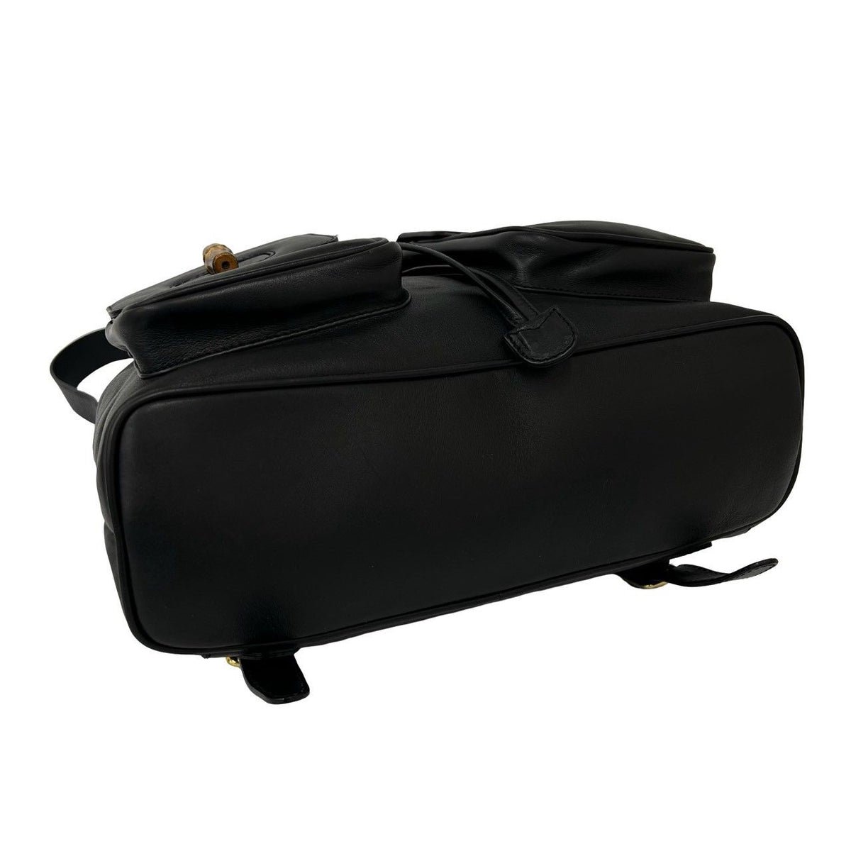 Gucci Vintage Bamboo Leather Backpack Black — view 7