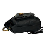 Gucci Vintage Bamboo Leather Backpack Black — view 5