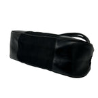Prada Triangle Logo Tessuto Pocono Nylon Leather Shoulder Bag Black — view 8