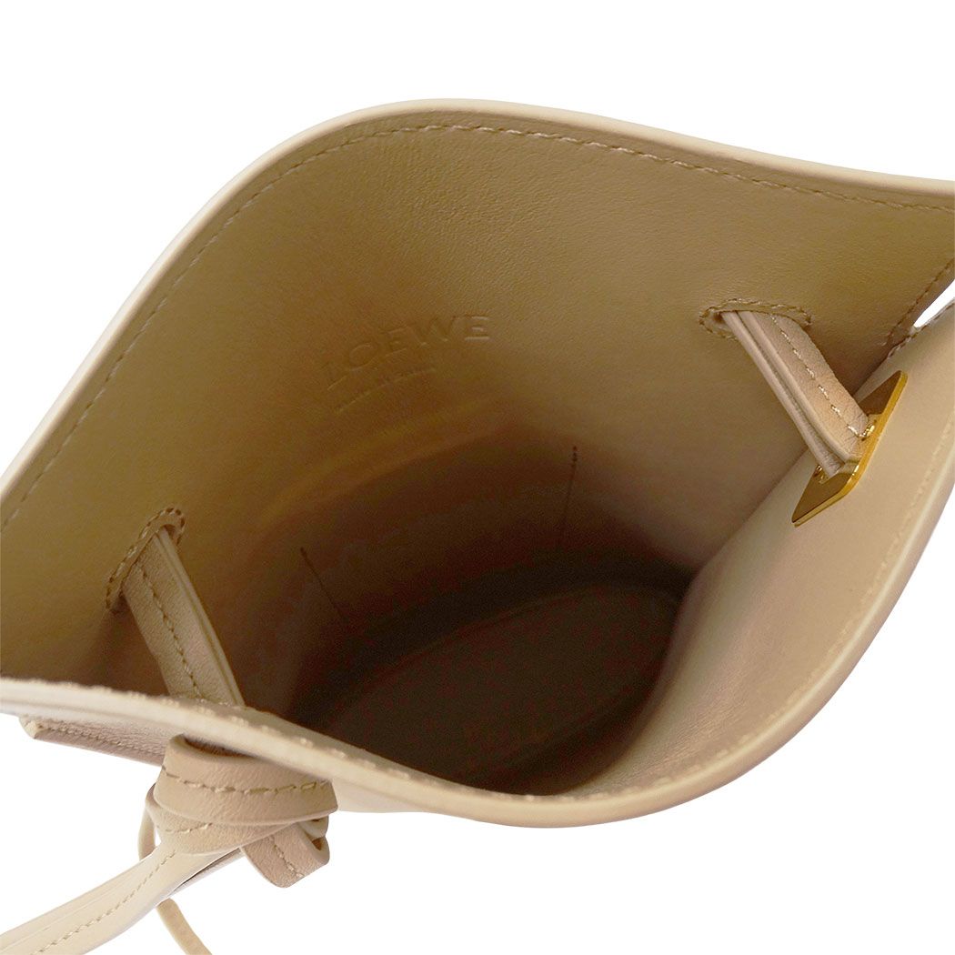 Loewe Shoulder Bag Anagram Leather Dice Pocket Beige Crossbody — view 5