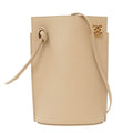 Loewe Shoulder Bag Anagram Leather Dice Pocket Beige Crossbody