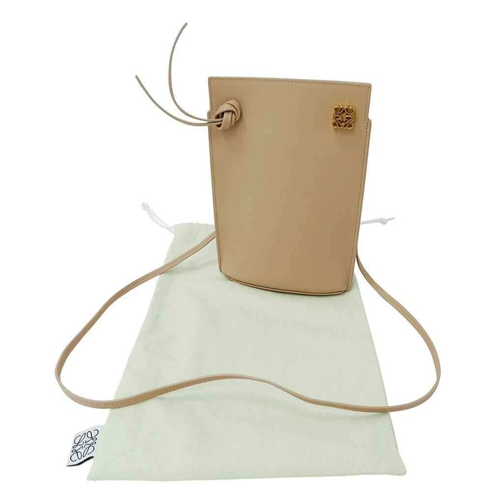Loewe Shoulder Bag Anagram Leather Dice Pocket Beige Crossbody — view 6