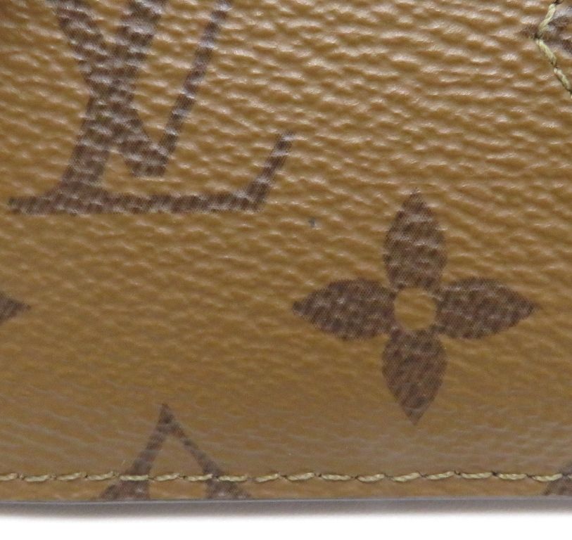 Louis Vuitton Card Case Romy Monogram Reverse Coin Purse Brown Stamp — view 5