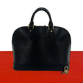 Louis Vuitton Vintage Alma Epi Leather Mini Boston Bag Noir with Key