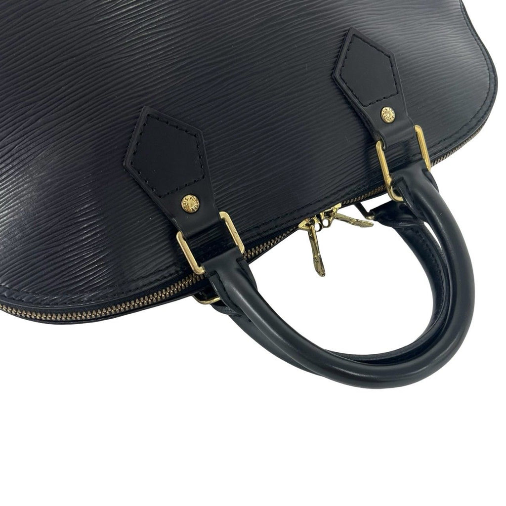 Louis Vuitton Vintage Alma Epi Leather Mini Boston Bag Noir with Key — view 4