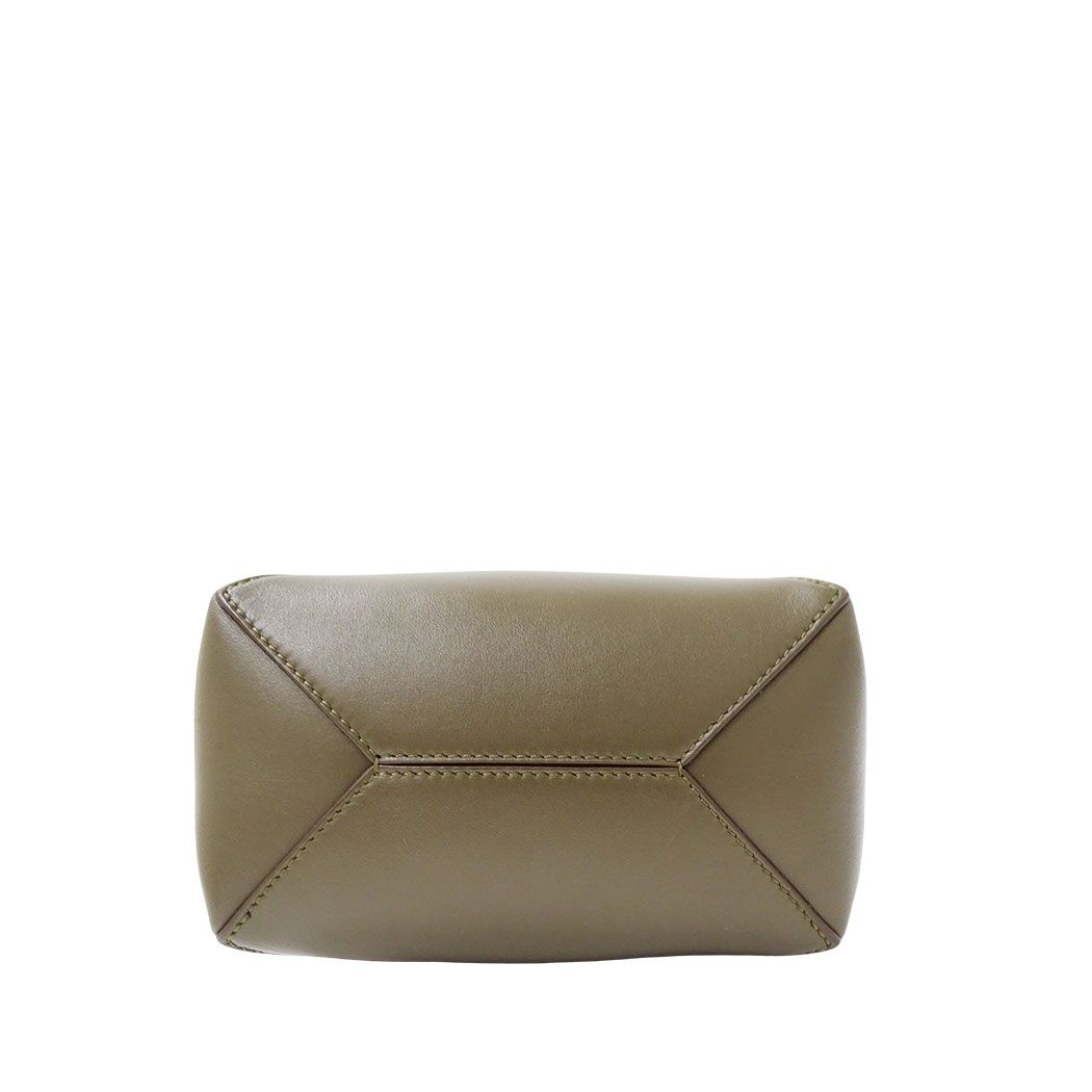 Loewe 2-Way Shoulder Bag Leather Khaki Green Handle — view 3