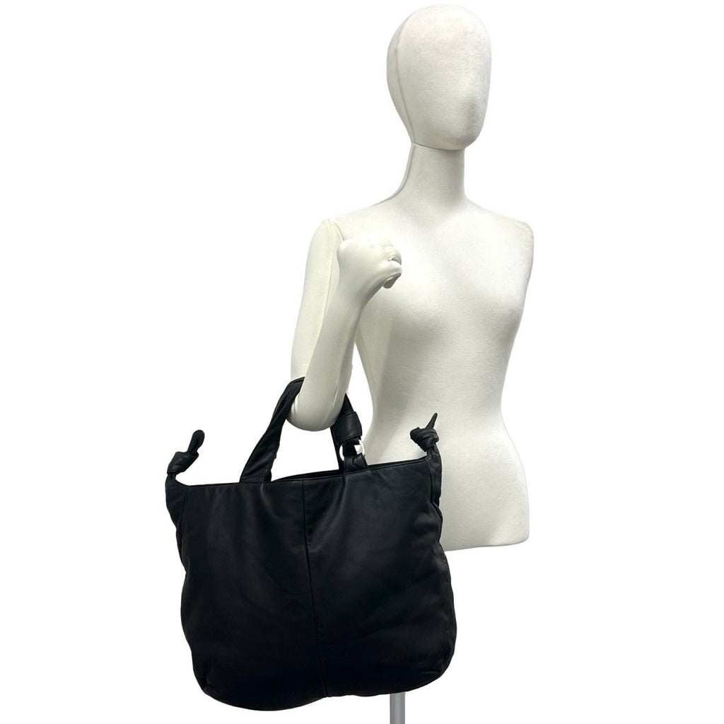 Loewe Anagram Logo Stamp Nappa Leather Tote Bag Black — view 2