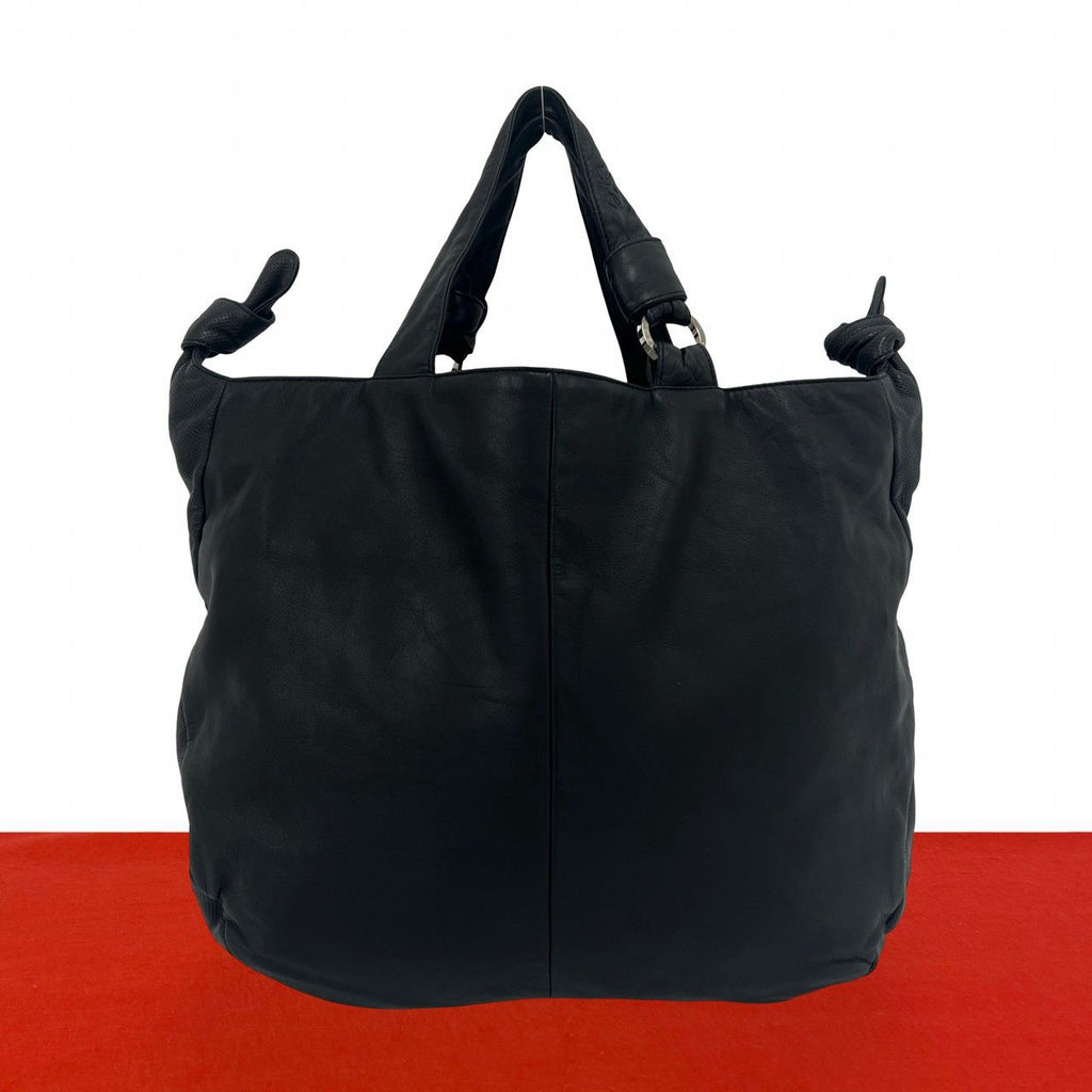 Loewe Anagram Logo Stamp Nappa Leather Tote Bag Black