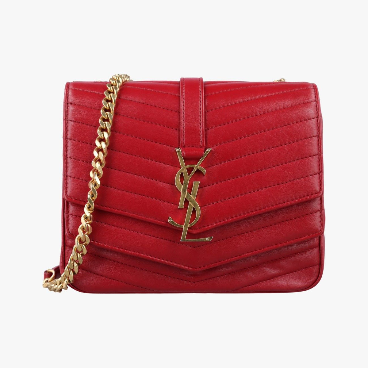 Saint Laurent Sulpis Red Leather