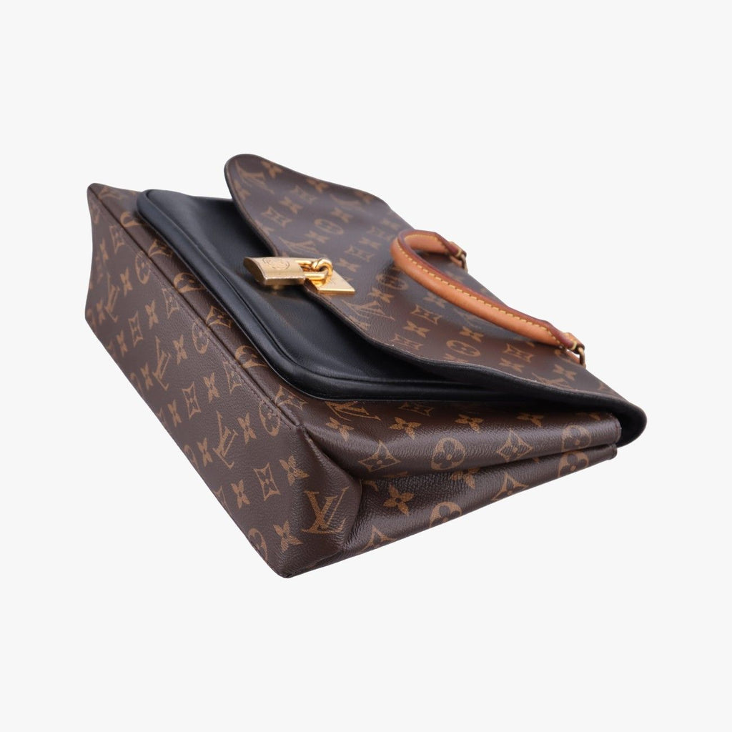 Louis Vuitton Marignan Monogram Brown Black Canvas Calfskin — view 4