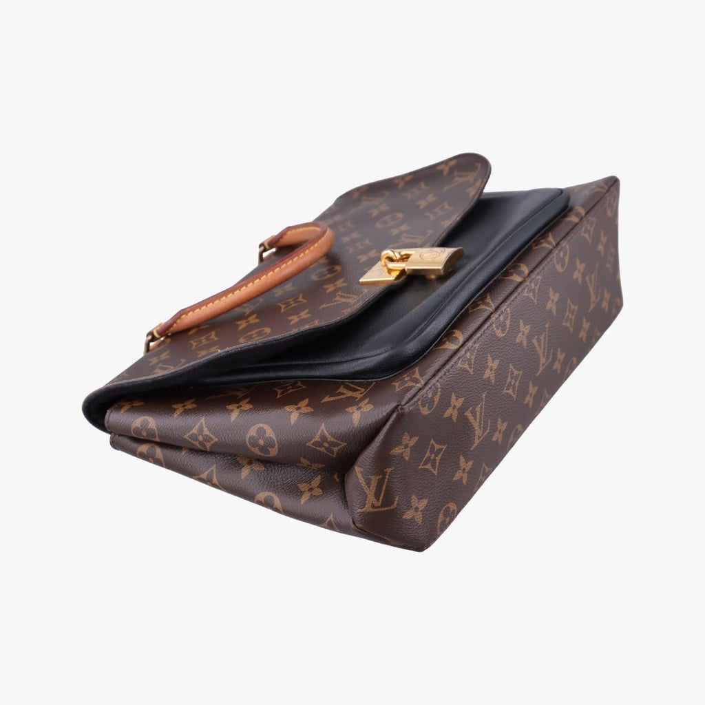 Louis Vuitton Marignan Monogram Brown Black Canvas Calfskin — view 5
