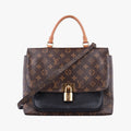 Louis Vuitton Marignan Monogram Brown Black Canvas Calfskin