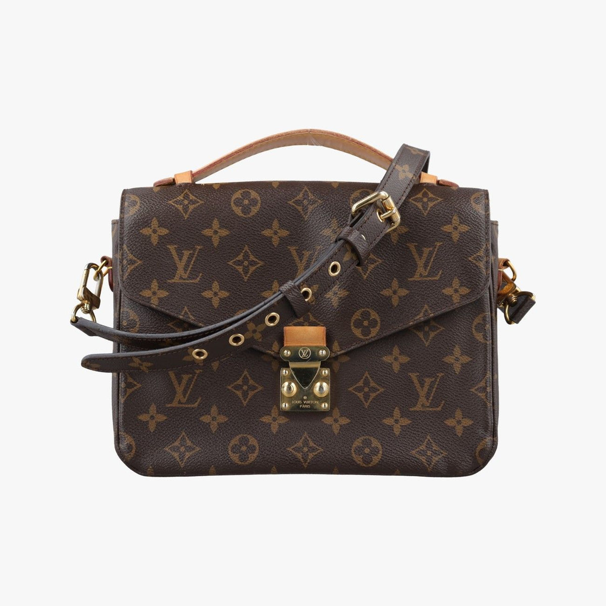 Louis Vuitton Pochette Metis MM Monogram Brown Canvas Handbag