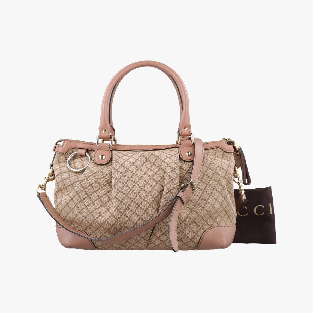 Gucci Sukey Beige Canvas Leather